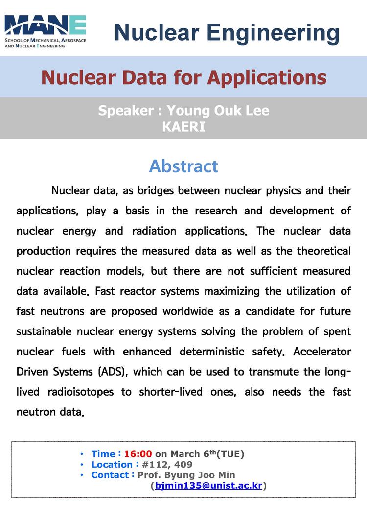 [NUE] Nuclear Data for Applications