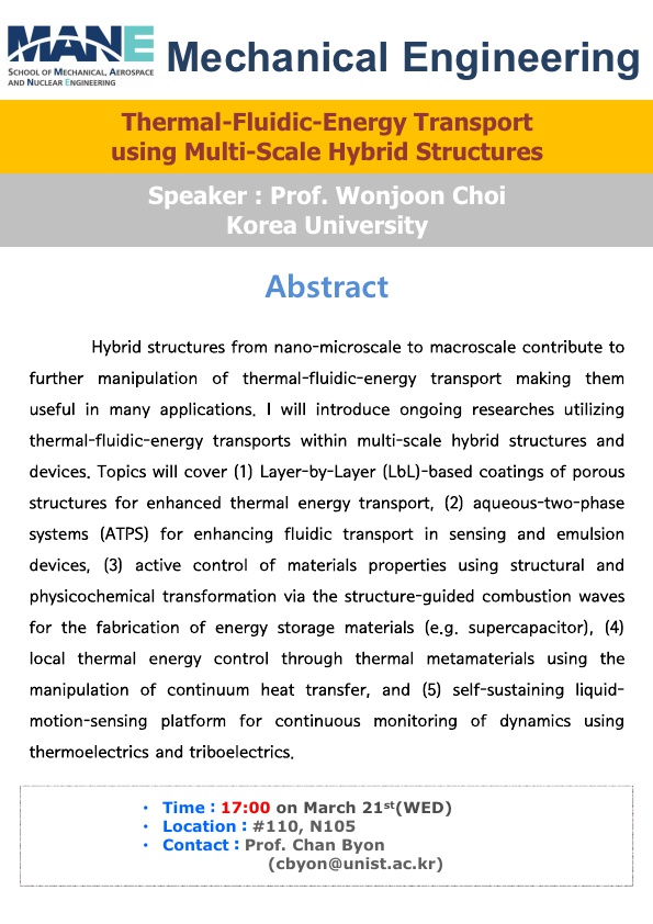 [MAE] Thermal-Fluidic-Energy Transport using ..