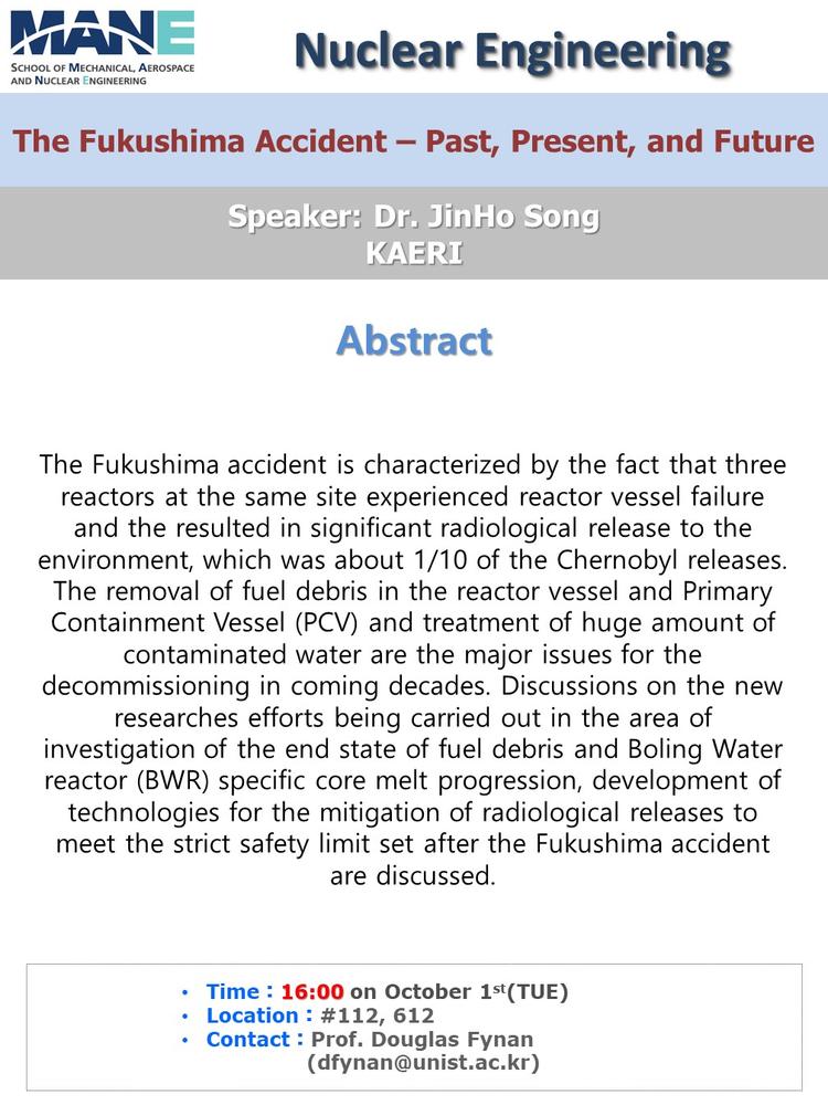 The Fukushima Accident – Past, Present, and Future